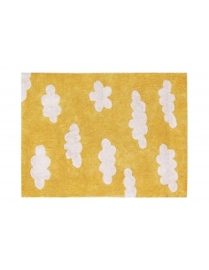 TAPIS NUAGES MOUTARDE 120X160