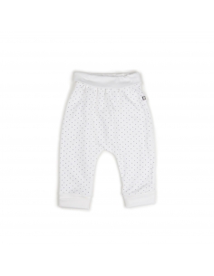 pantalon harem blanc et pois indigo - oeuf nyc