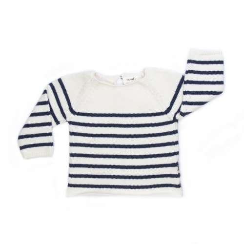 pull mariniere rayures blanches et bleues - oeuf nyc