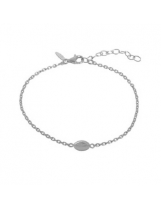 BRACELET ENFANT GALET SUR CHAINE ARGENT