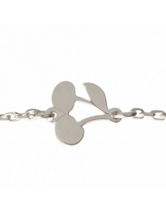 BRACELET ENFANT MINI CERISE SUR CHAINE ARGENT 2