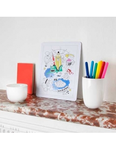 puzzle fantastic a colorier - omy 2