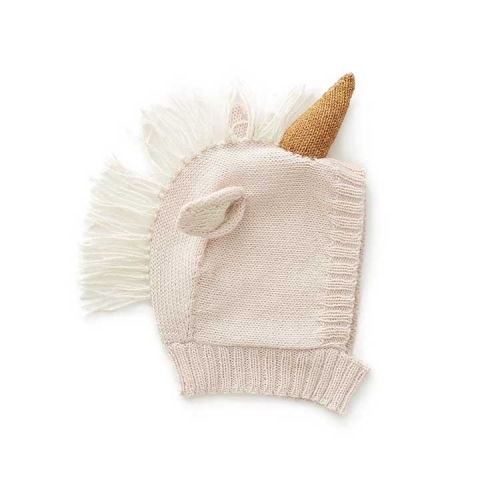 bonnet animal - licorne rose pale - oeuf nyc