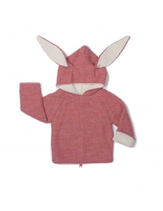 cardigan a capuche lapin rose - oeuf nyc