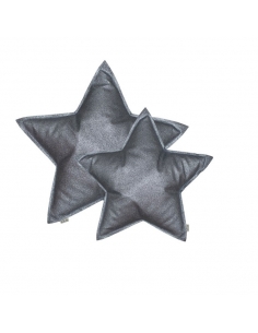 Coussin étoile, Paillettes anthracite