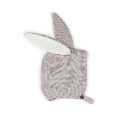 bonnet animal - lapin - gris argent - oeuf nyc