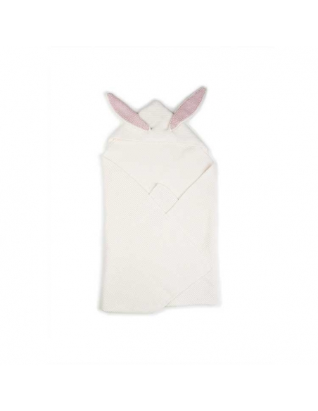 couverture a oreilles de lapin - blanche - oeuf nyc