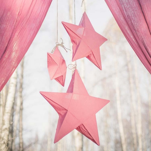 Guirlande lumineuse étoiles - Rose Numéro 74 pour chambre enfant