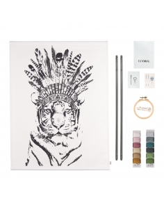 Kit embroidery crazy Tiger - Numéro 74