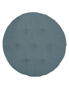 Tapis rond - 110cm - gris bleu
